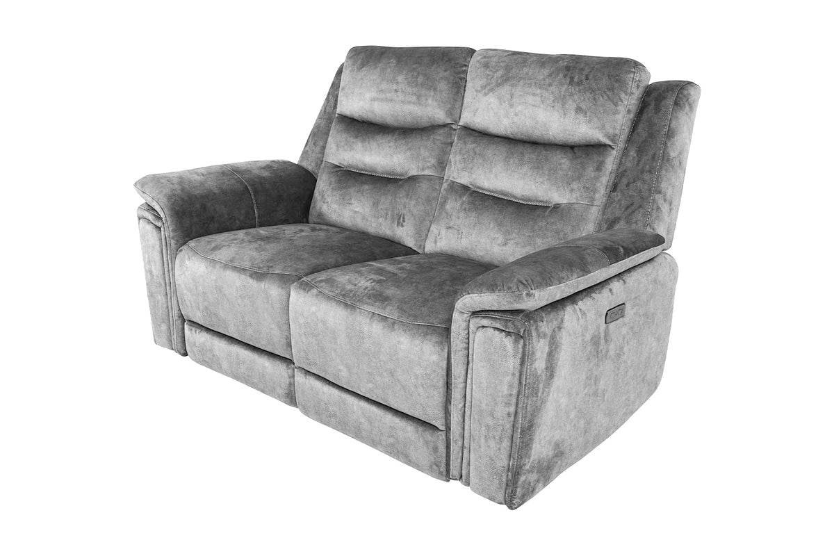 Berlin 2 Seater Power Recliner - Light Grey - Dante Furniture