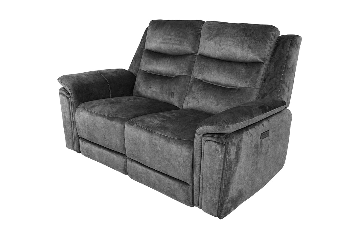 Berlin 2 Seater Power Recliner - Dark Grey - Dante Furniture