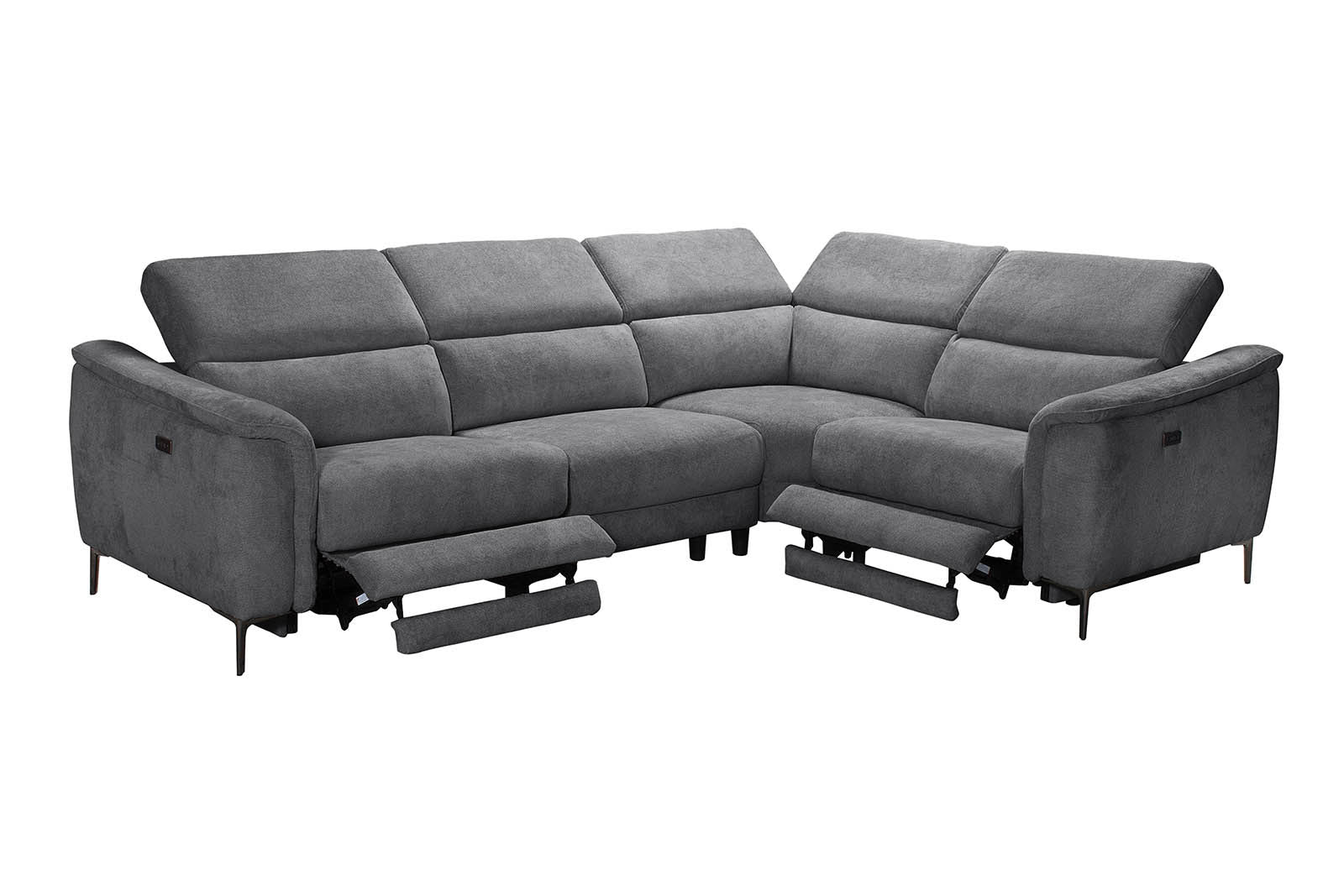 Paddington Right-Hand Facing Corner Sofa - Grey - Dante Furniture