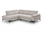 Cassia Corner Sofa Bed Beige Fabric - LHF - Dante Furniture