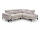 Cassia Corner Sofa Bed Beige Fabric - RHF - Dante Furniture