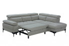 Cassia Corner Sofa Bed Grey Fabric - RHF - Dante Furniture