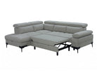 Cassia Corner Sofa Bed Grey Fabric - LHF - Dante Furniture