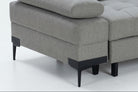 Cassia Corner Sofa Bed Grey Fabric - RHF - Dante Furniture