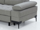 Cassia Corner Sofa Bed Grey Fabric - LHF - Dante Furniture