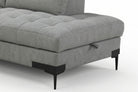 Cassia Corner Sofa Bed Grey Fabric - RHF - Dante Furniture