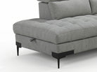 Cassia Corner Sofa Bed Grey Fabric - LHF - Dante Furniture