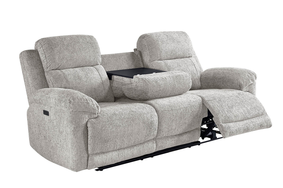 Lyla 3 Seater Power Recliner - Beige - Dante Furniture
