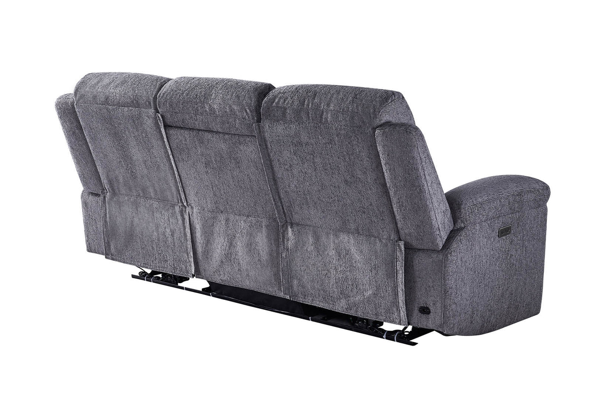 Lyla 3 Seater Power Recliner - Grey - Dante Furniture