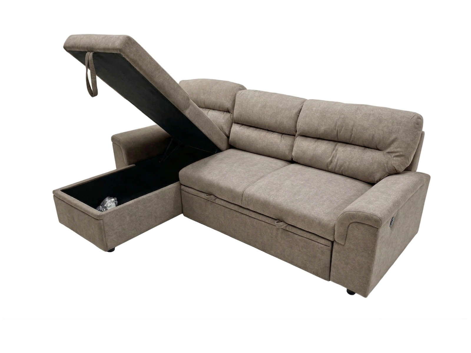 Verona Corner Sofa Bed Fabric LHF - Dark Grey - Dante Furniture