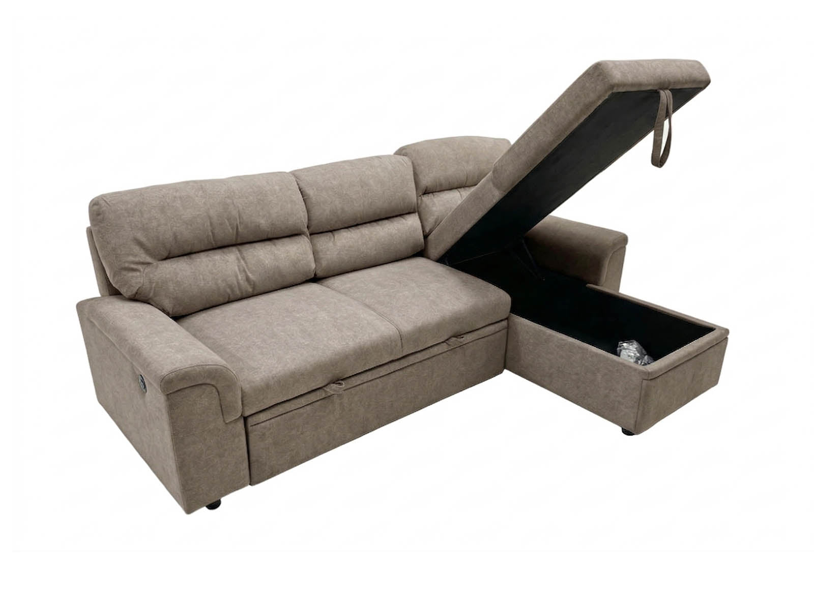 Verona Corner Sofa Bed Fabric RHF - Dark Grey - Dante Furniture