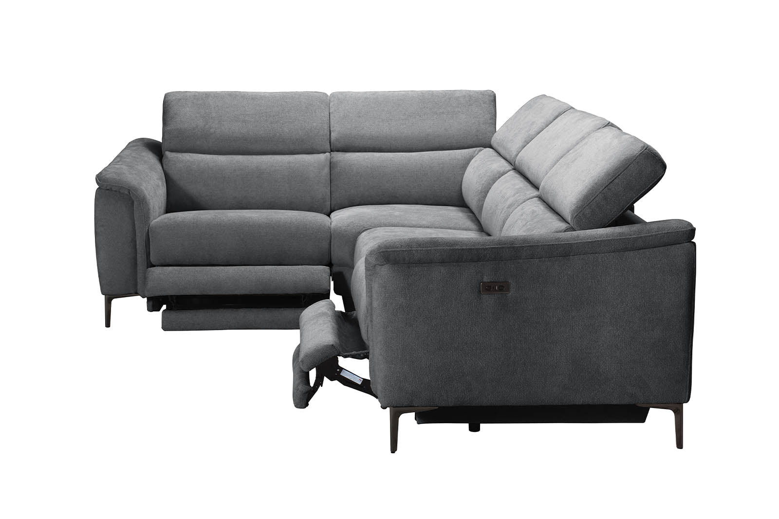 Paddington Left-Hand Facing Corner Sofa - Grey - Dante Furniture