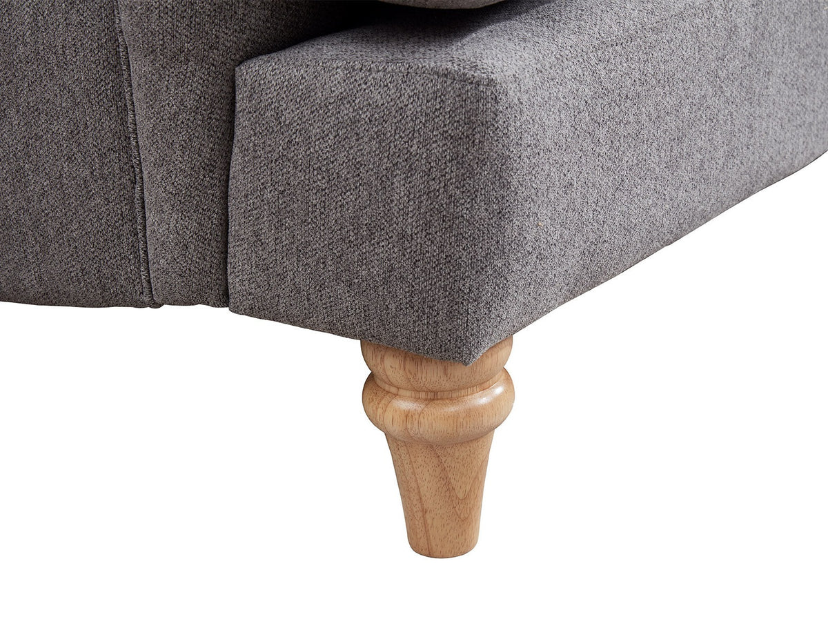 6 Seater Fabric Grey Sofa