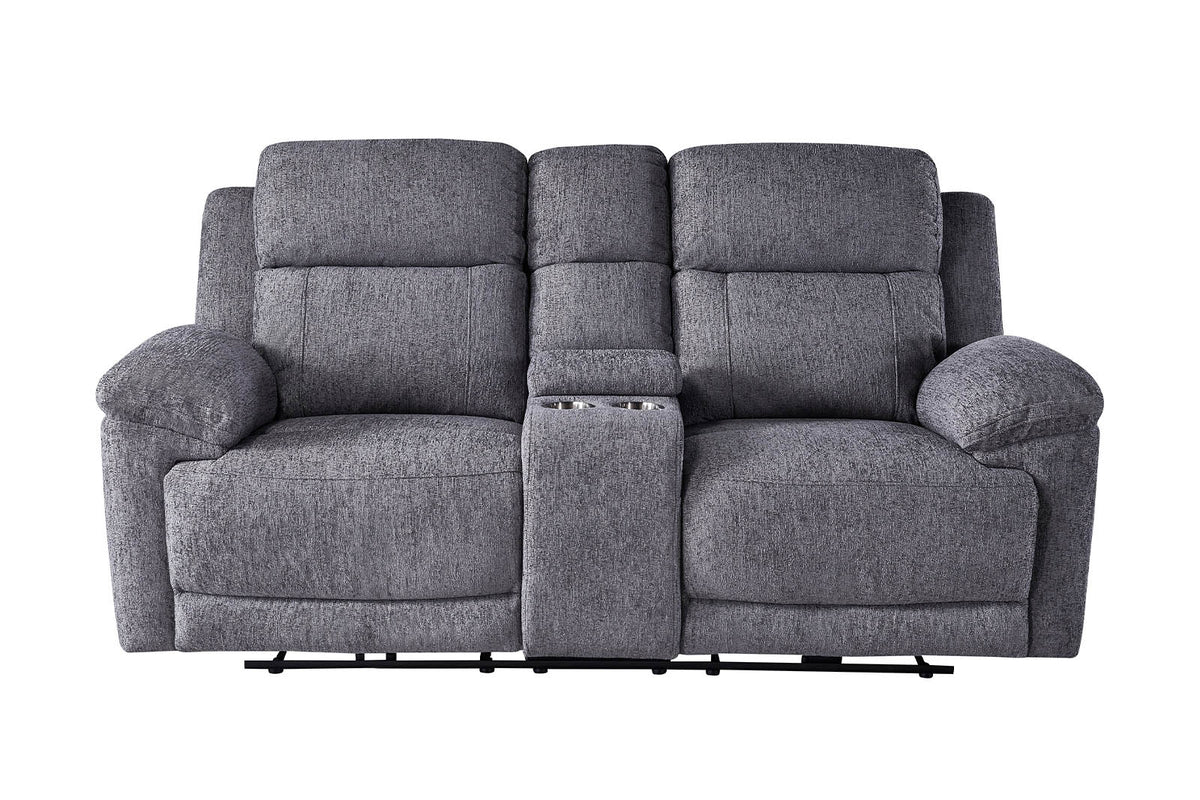Lyla 2 Seater Power Recliner - Grey - Dante Furniture