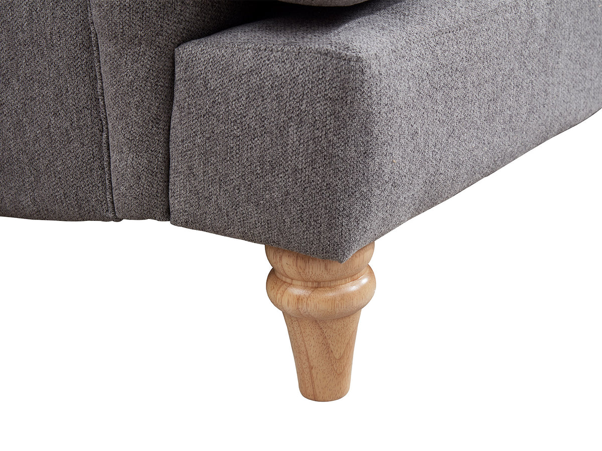 5 Seater Fabric Grey Sofa