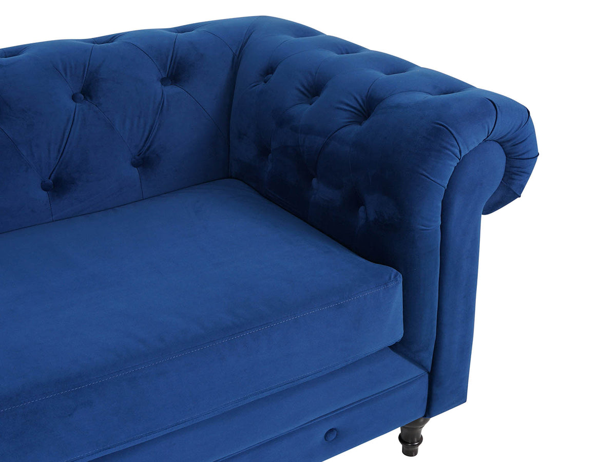 Chesterfield 3 Seater Sofa - Plush Blue - Dante Furniture - image 4
