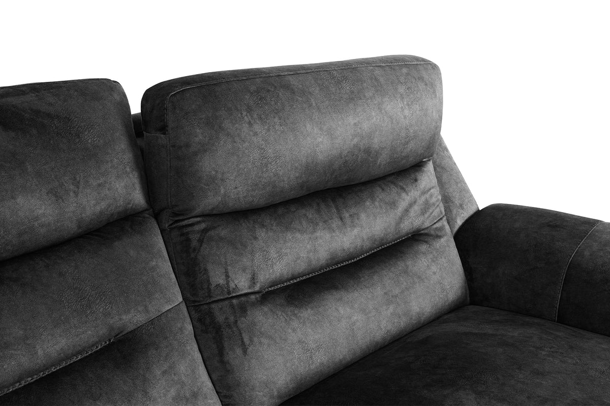 Berlin 3 Seater Power Recliner - Dark Grey - Dante Furniture