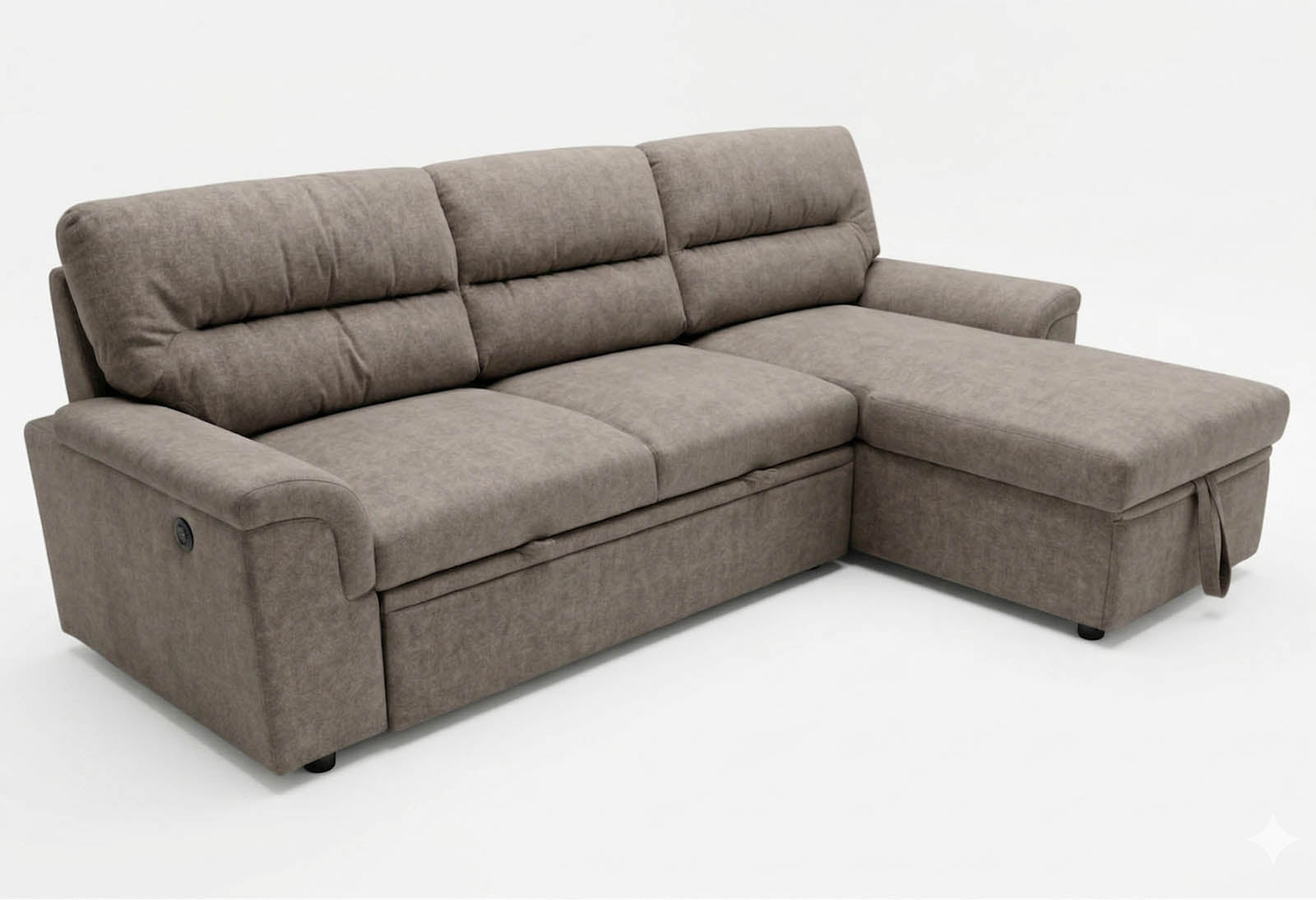 Verona Corner Sofa Bed Fabric RHF - Dark Grey - Dante Furniture