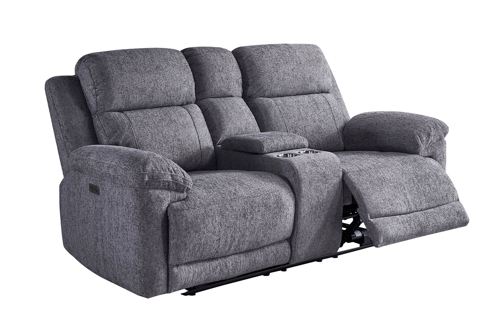Lyla 2 Seater Power Recliner - Grey - Dante Furniture