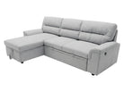 Gray sectional sofa on a white background