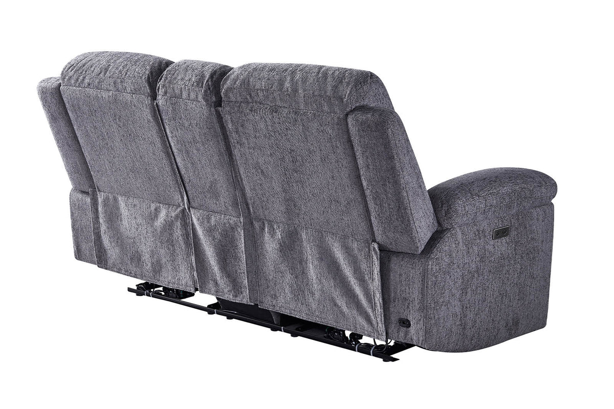 Lyla 2 Seater Power Recliner - Grey - Dante Furniture