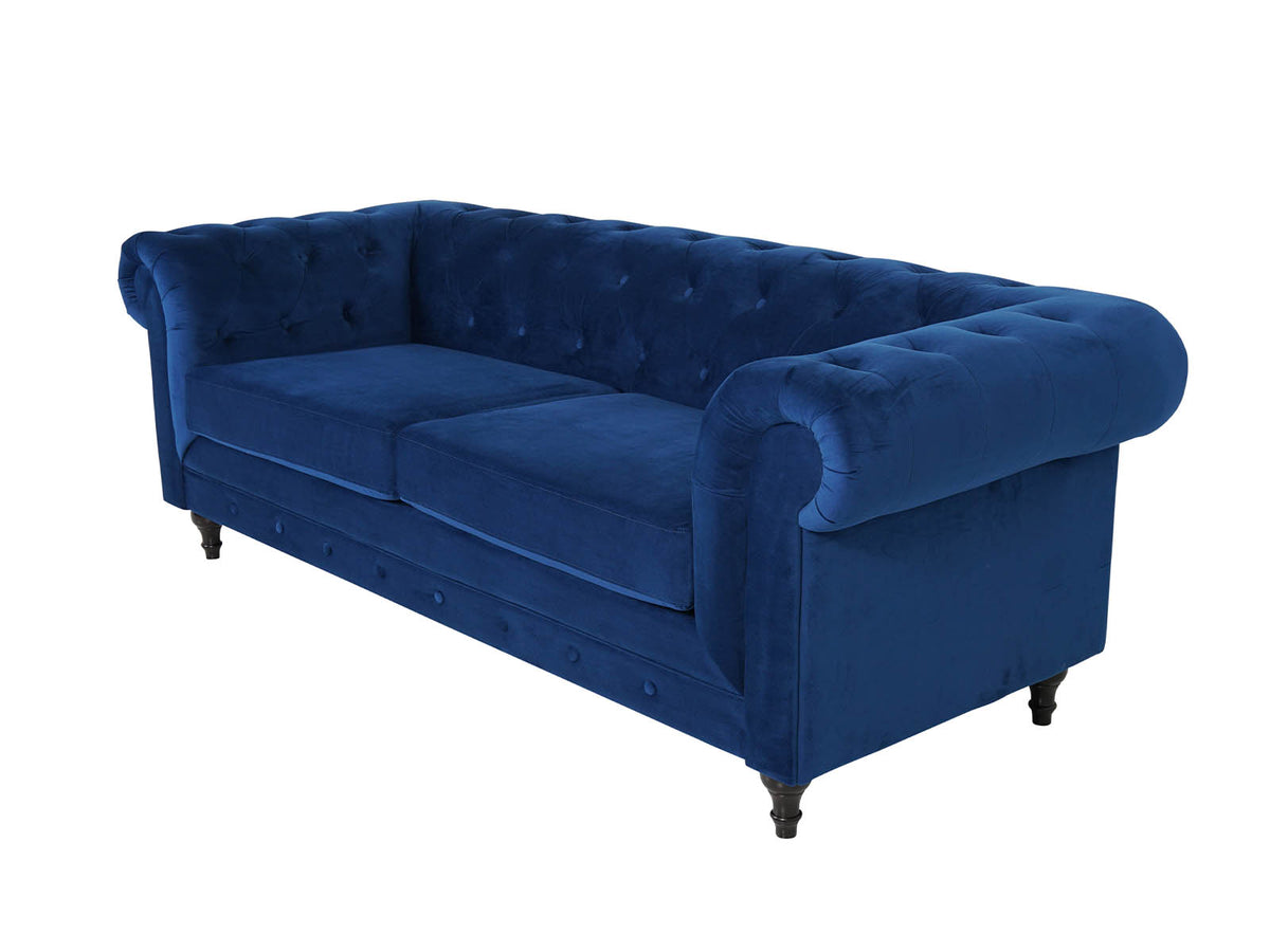 Chesterfield 3 Seater Sofa - Plush Blue - Dante Furniture - image 5