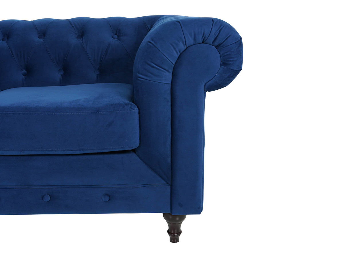Chesterfield 2 Seater Sofa - Plush Blue - Dante Furniture - image 6