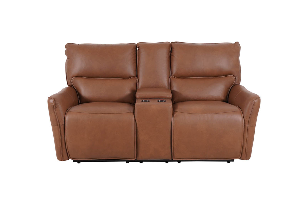 Gracie 2 Seater Smart Sofa Power Recliner With Console - Tan - Dante Furniture