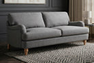 Belvadere 3 Seater Fabric Sofa - Grey - Dante Furniture