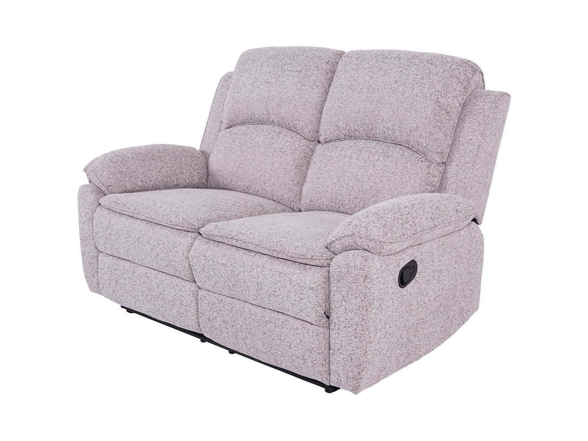 Bronte beige 2 seater recliner sofa – angled view