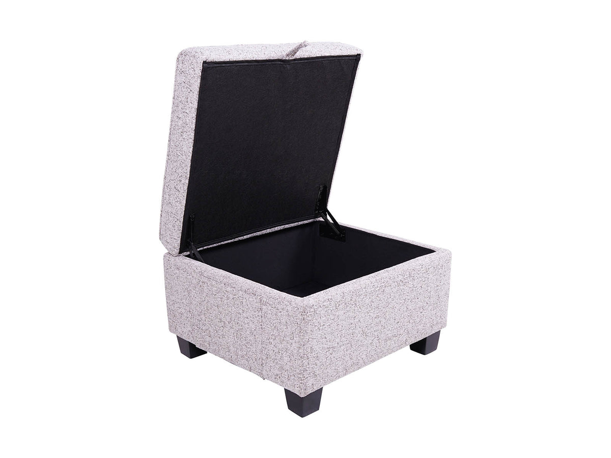 beige storage footstool