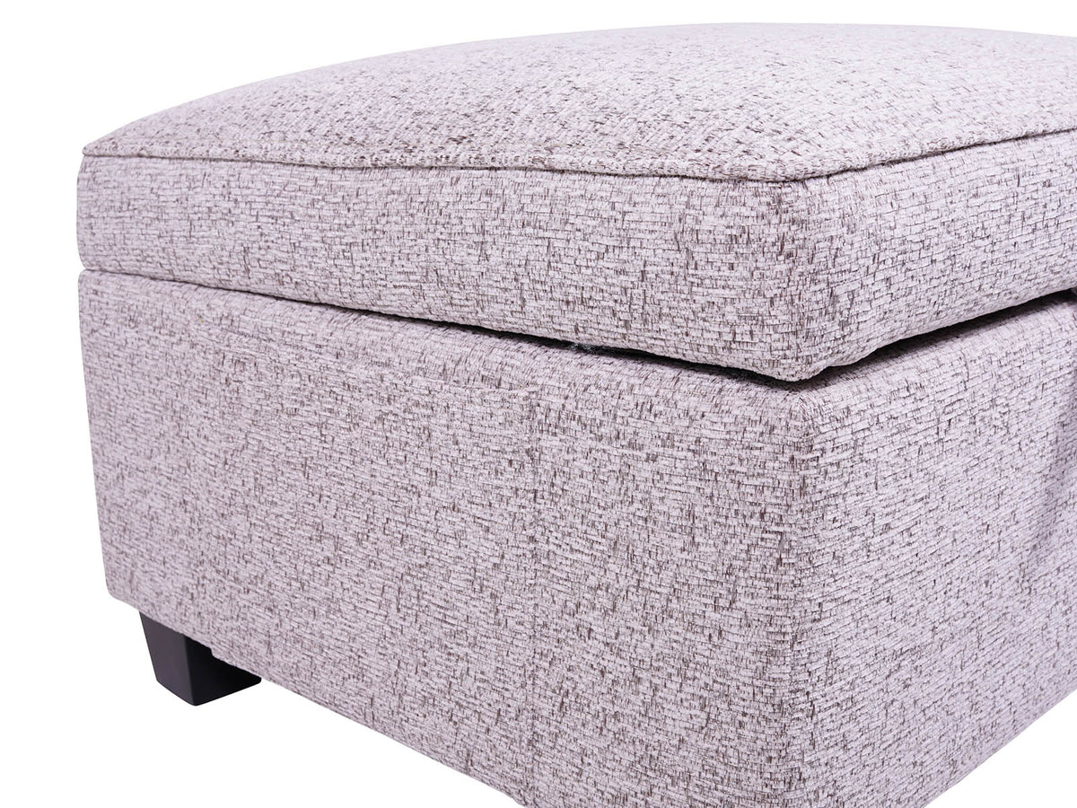 beige storage footstool