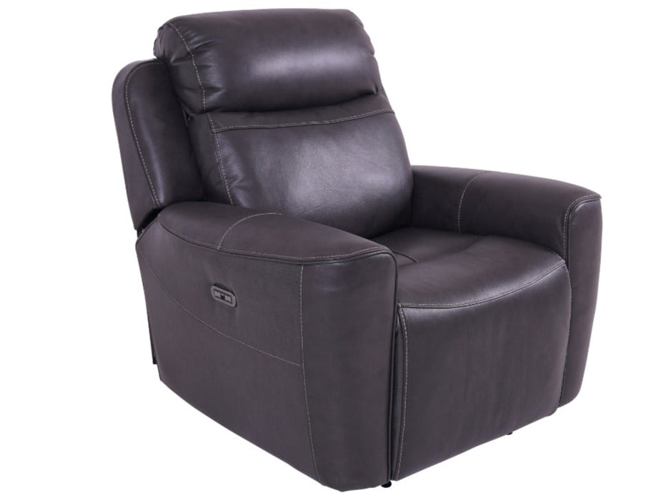 Eiger Grey Leather Recliner