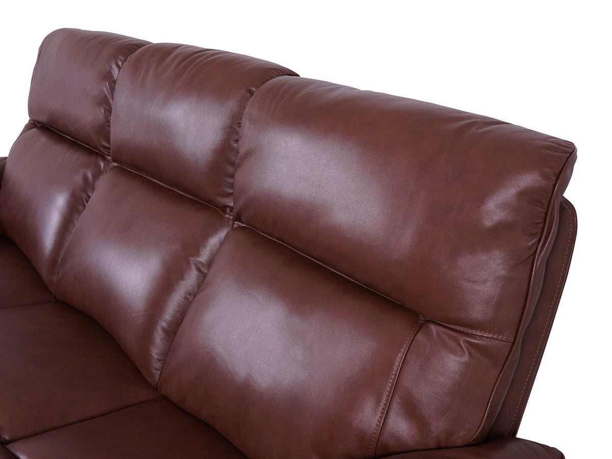  3-Seater Power Recliner Sofa Brown 