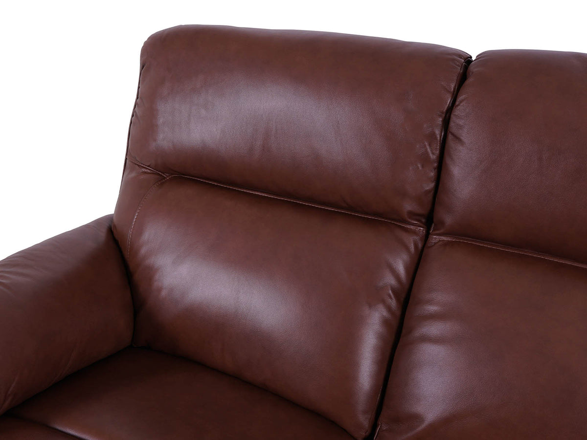  3-Seater Power Recliner Sofa Brown 