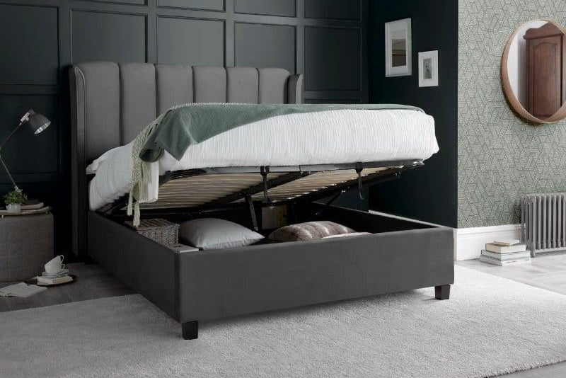 Fabric 2 Drawer Storage Bed