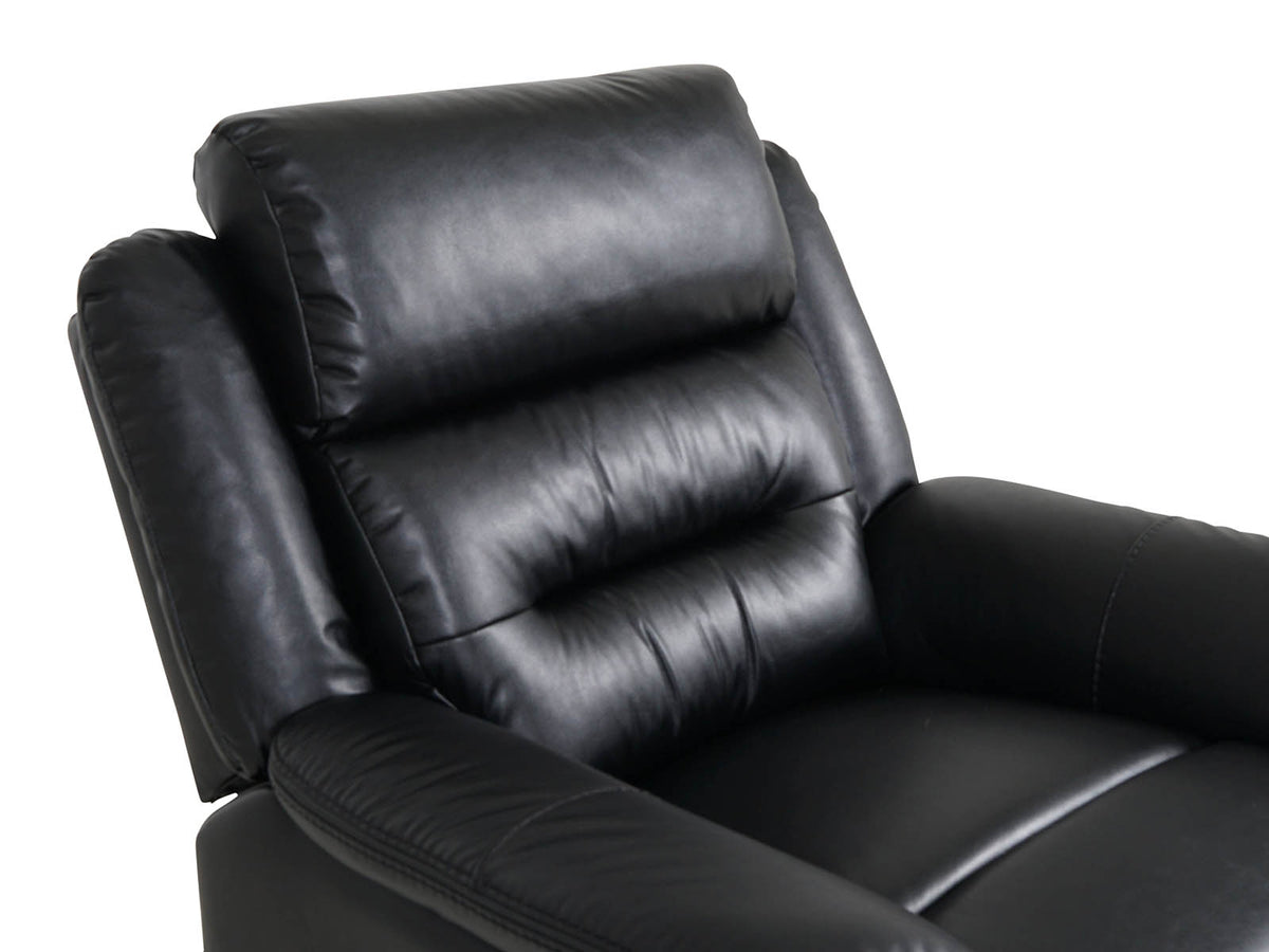 black leather recliner armchair