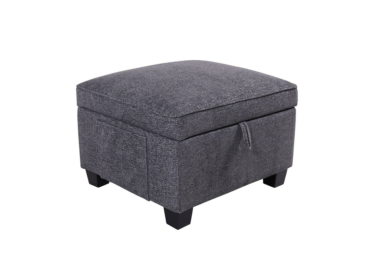 versatile storage footstool in grey