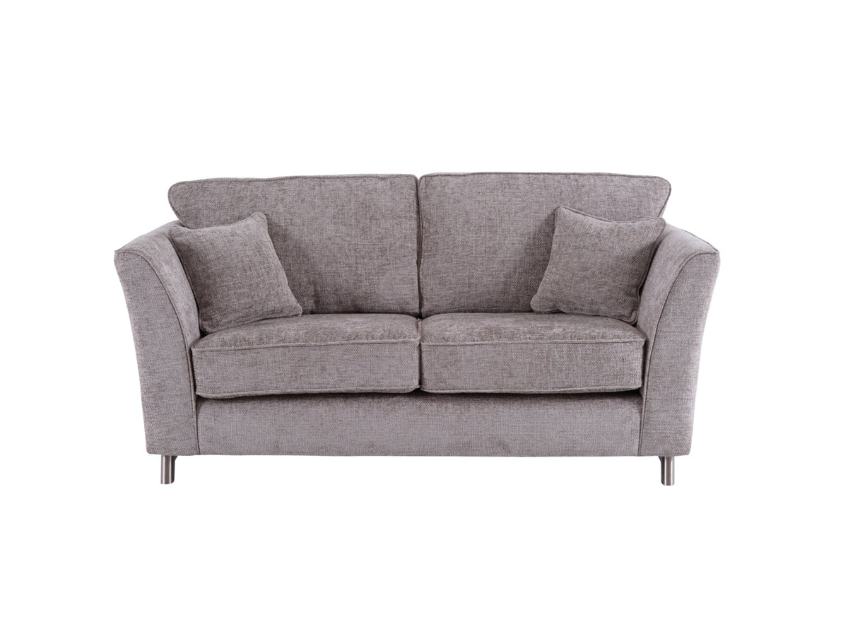cozy 2 seater sofa in soft beige fabric