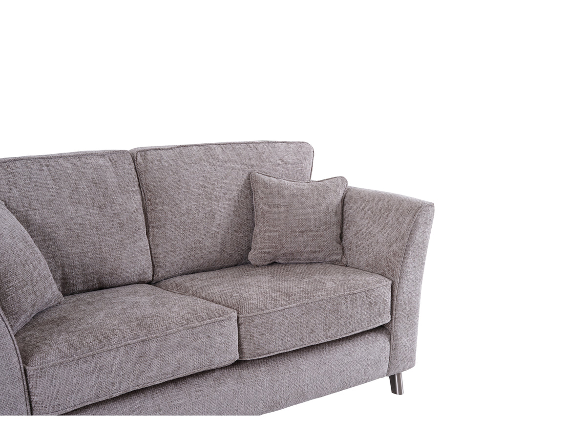 cozy 2 seater sofa in soft beige fabric