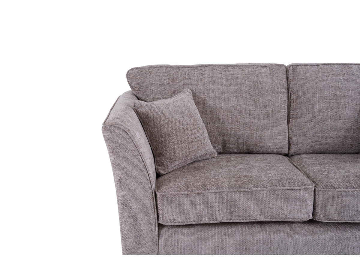 cozy 2 seater sofa in soft beige fabric