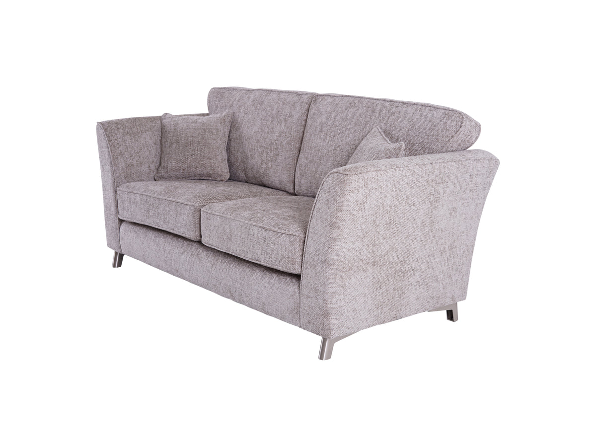 cozy 2 seater sofa in soft beige fabric