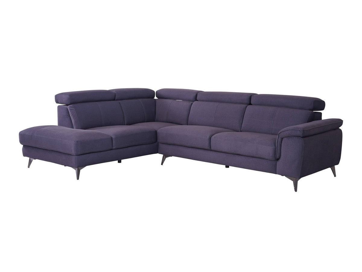 Matera Left Hand Facing Arm Open End Corner Sofa - Charcoal Grey Fabric - Dante Furniture