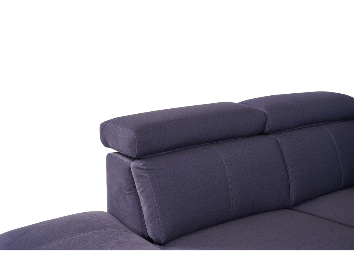 Matera Left Hand Facing Arm Open End Corner Sofa - Charcoal Grey Fabric - Dante Furniture