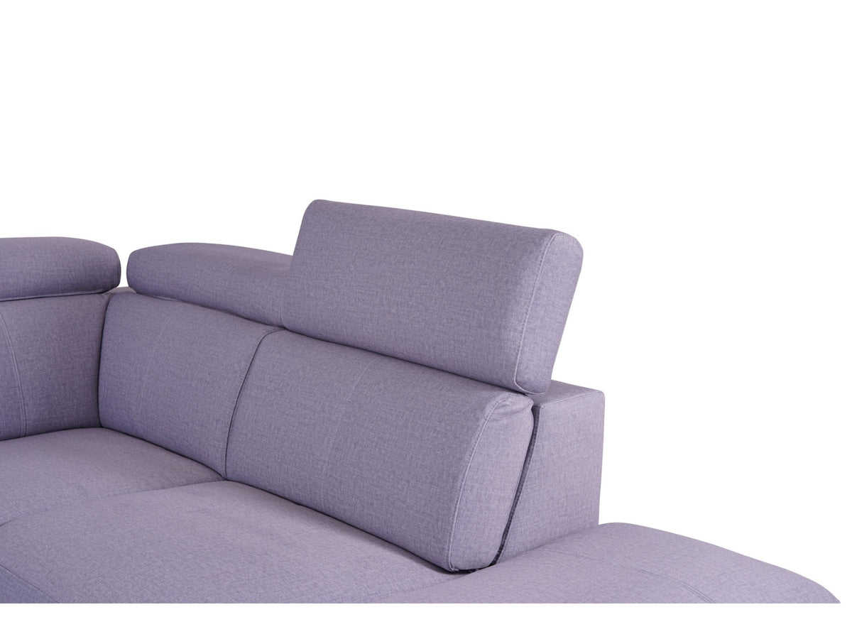 Matera Right Hand Facing Arm Open End Corner Sofa - Pearl Grey Fabric - Dante Furniture
