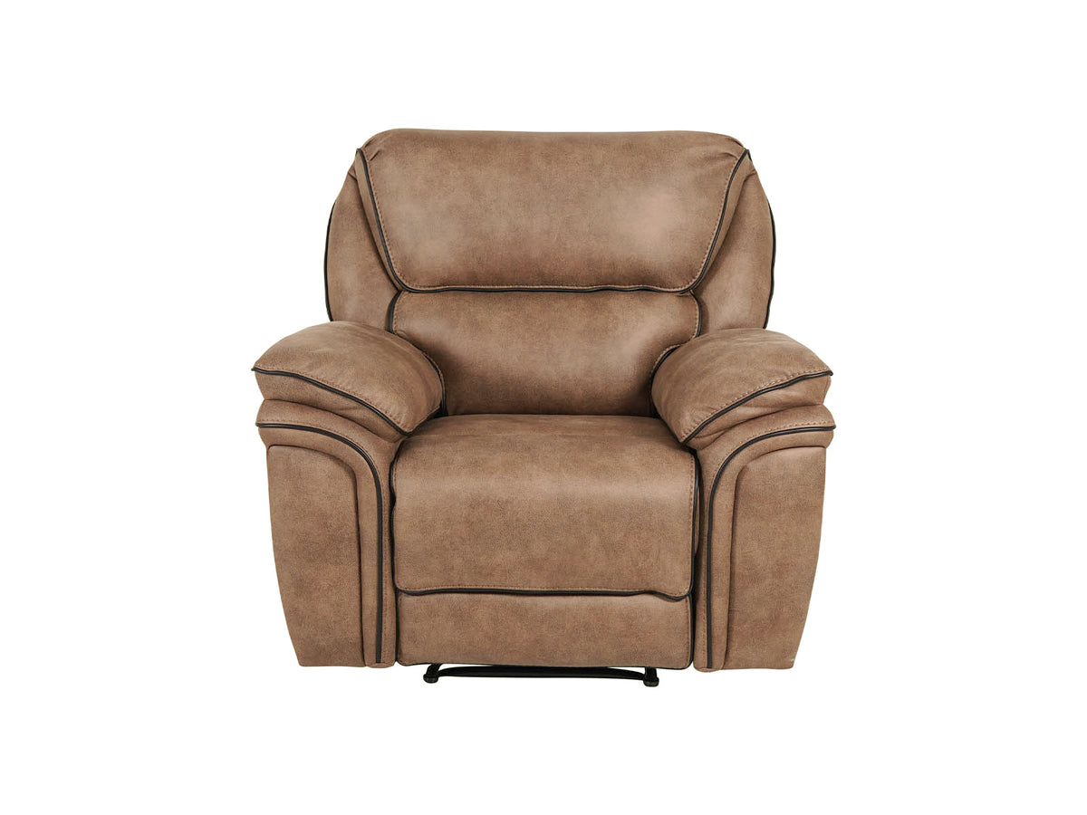 Monaco brown recliner armchair – front view