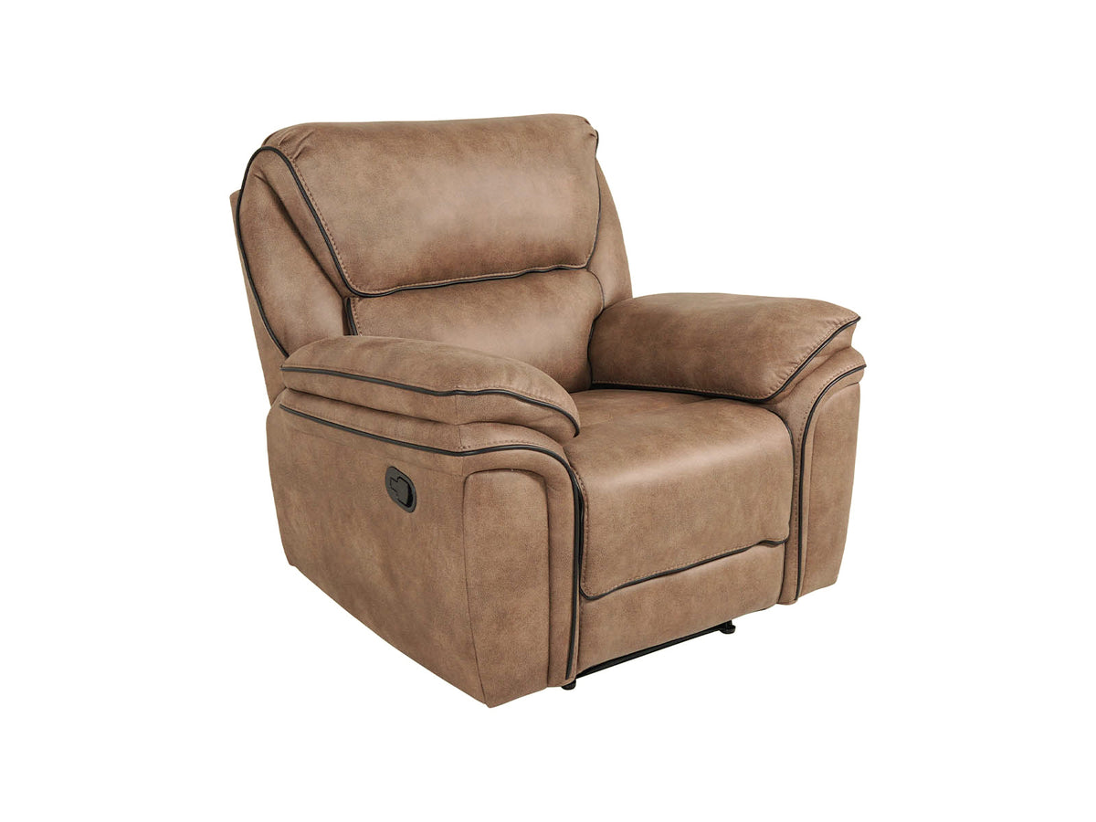 Monaco brown recliner armchair – side angle