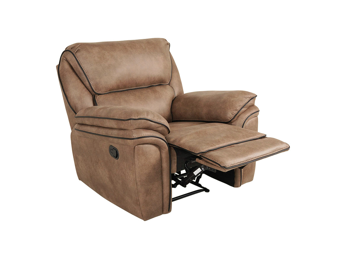 Monaco recliner armchair – reclined with footrest raised