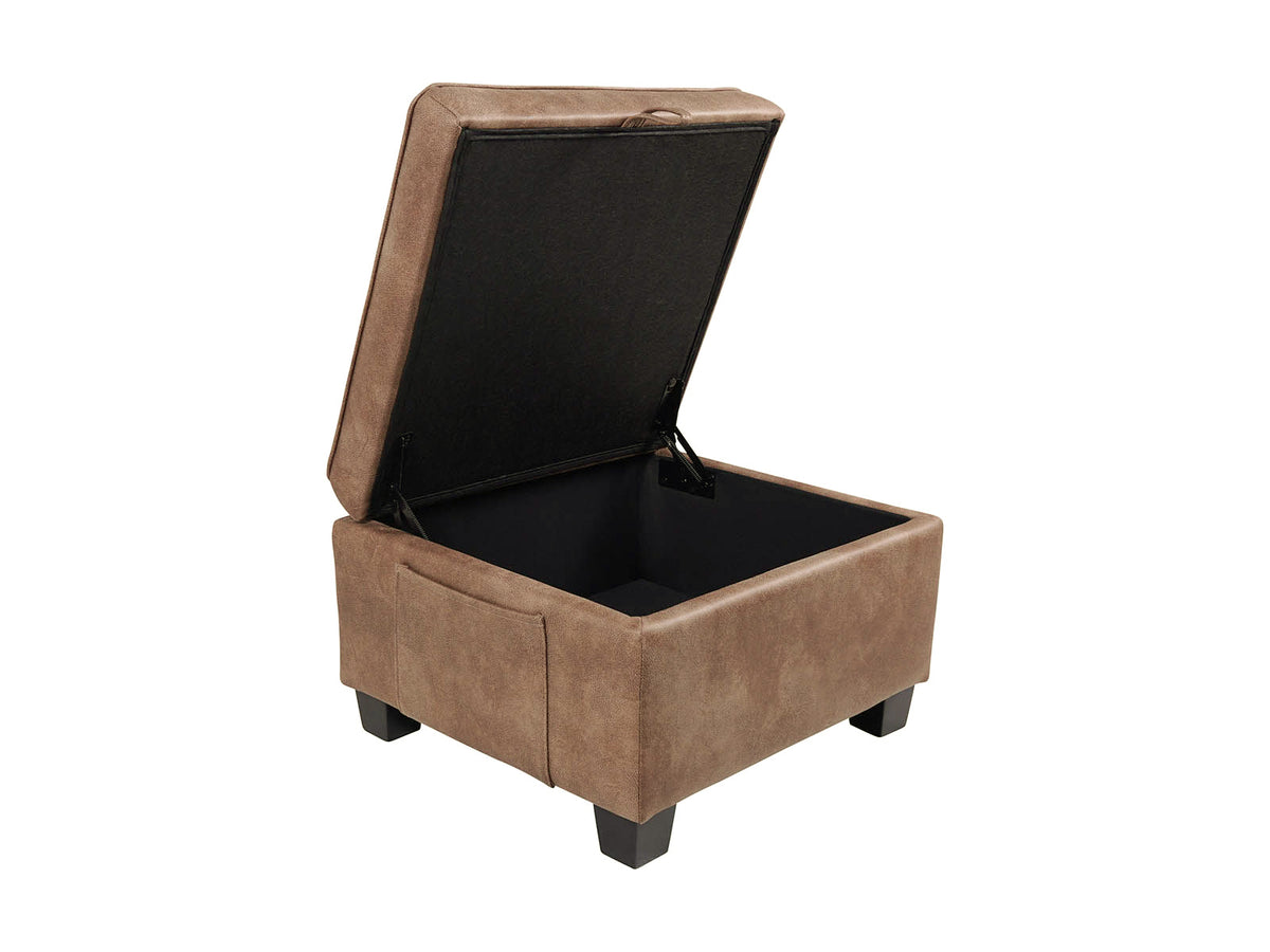 Monaco storage footstool with lid open