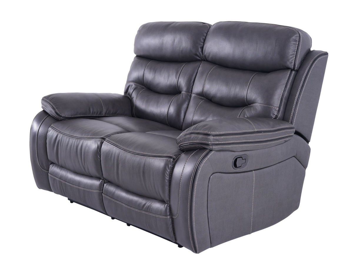 Noah Leather 2 Seater Recliner Sofa Graphite Grey - Dante Furniture - image 5